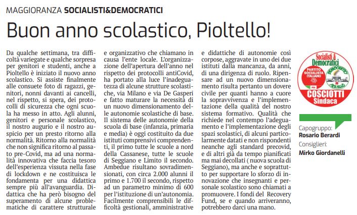 buon anno scolastico